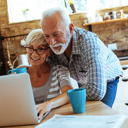 couple consolidating superannuation online