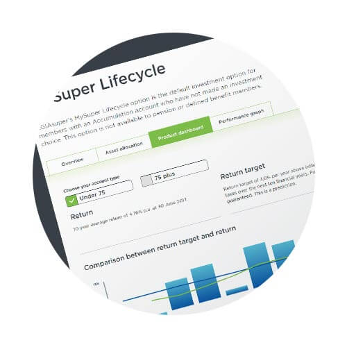 mysuper lifecycle dashboard