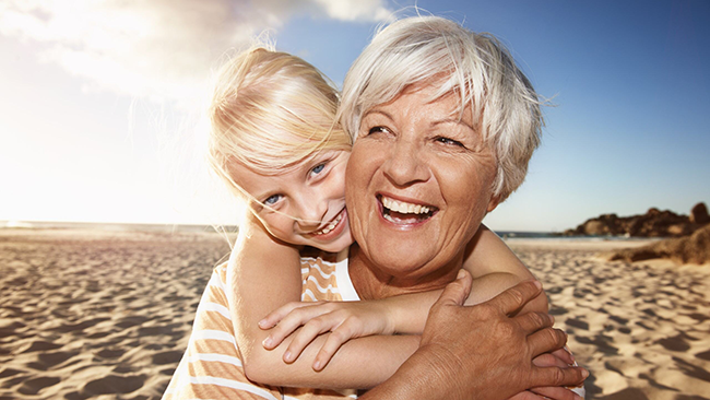 grandmother and granddaughter