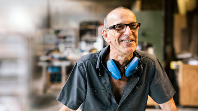 happy factory worker