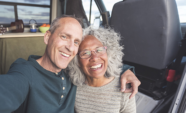 couple in campervan