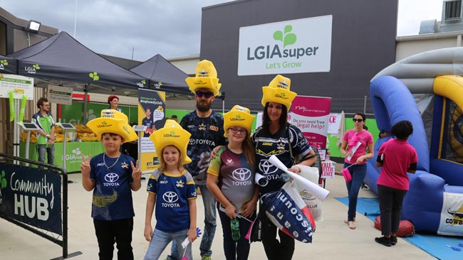 LGIAsuper members behind the scenes at stadium