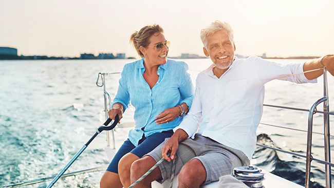 couple sailing