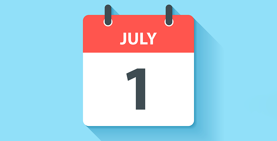 1 July calendar icon