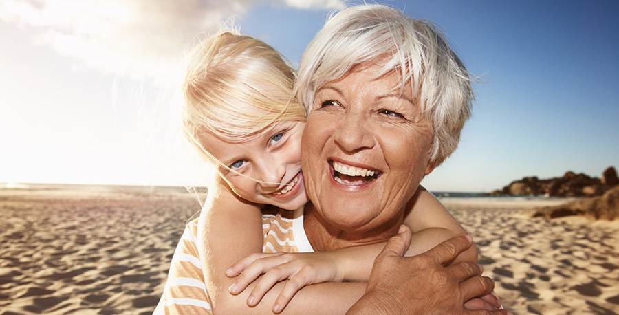 grandmother and granddaughter