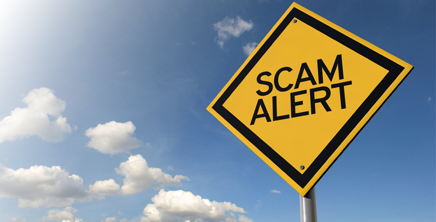 scam alert sign